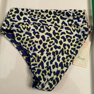 Maaji high waisted swim suit bottoms - leopard (reversible - size small)